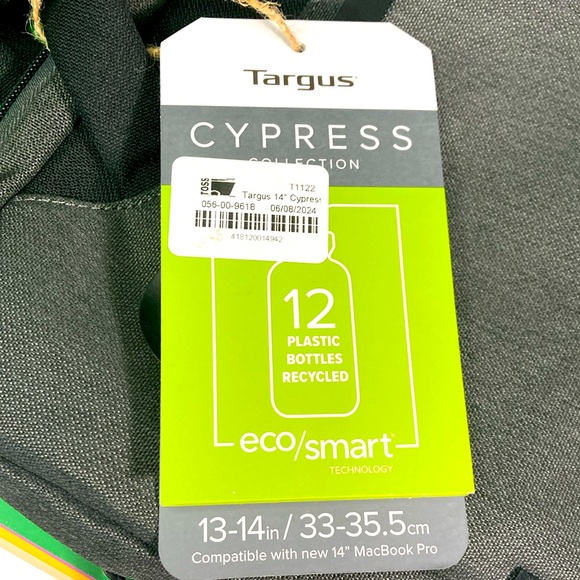 NWT Targus EcoSmart 13-14” Cypress Collection Laptop Case (Fits 14” MacBook Pro) - Picture 6 of 13